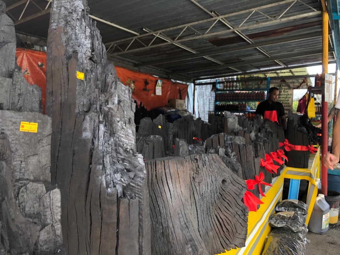 Charcoal woods with beautiful wood grains