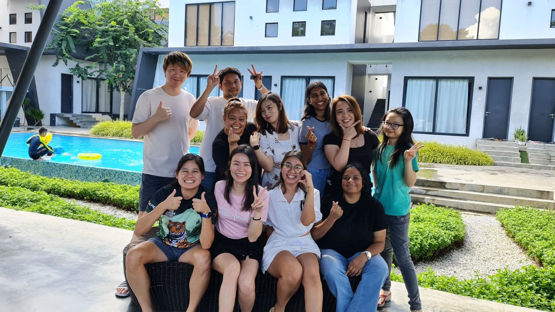 Traworld's team building at Villa Lot 1638