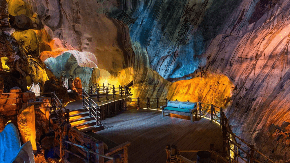 The interior of Meditation Cave at Banjaran Hotspring Retreat in Ipoh