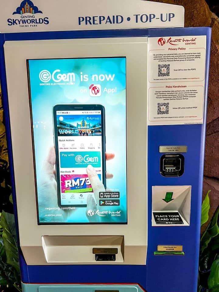 2D1N Genting Highlands Itinerary: Prepaid top-up